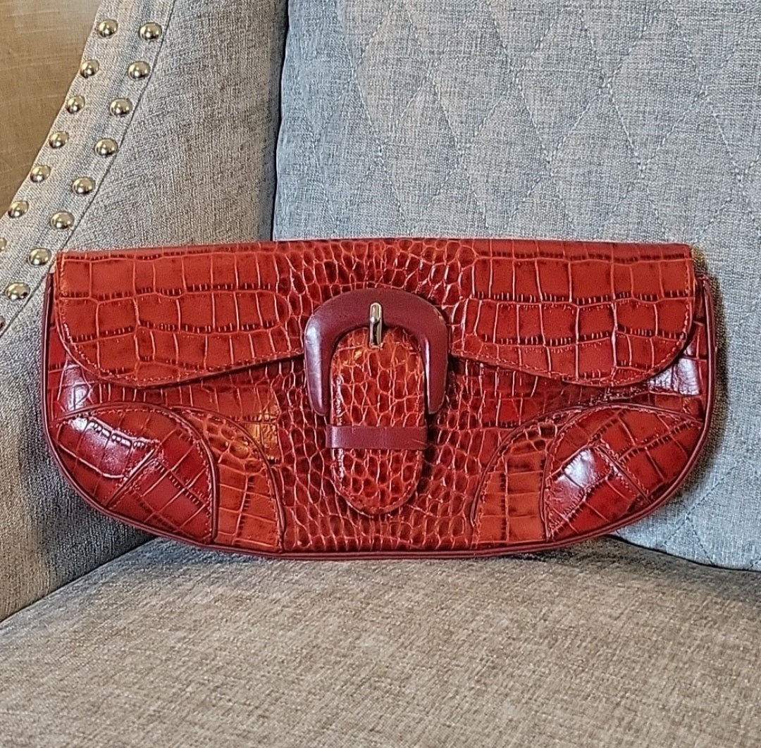 Red Leather Clutch