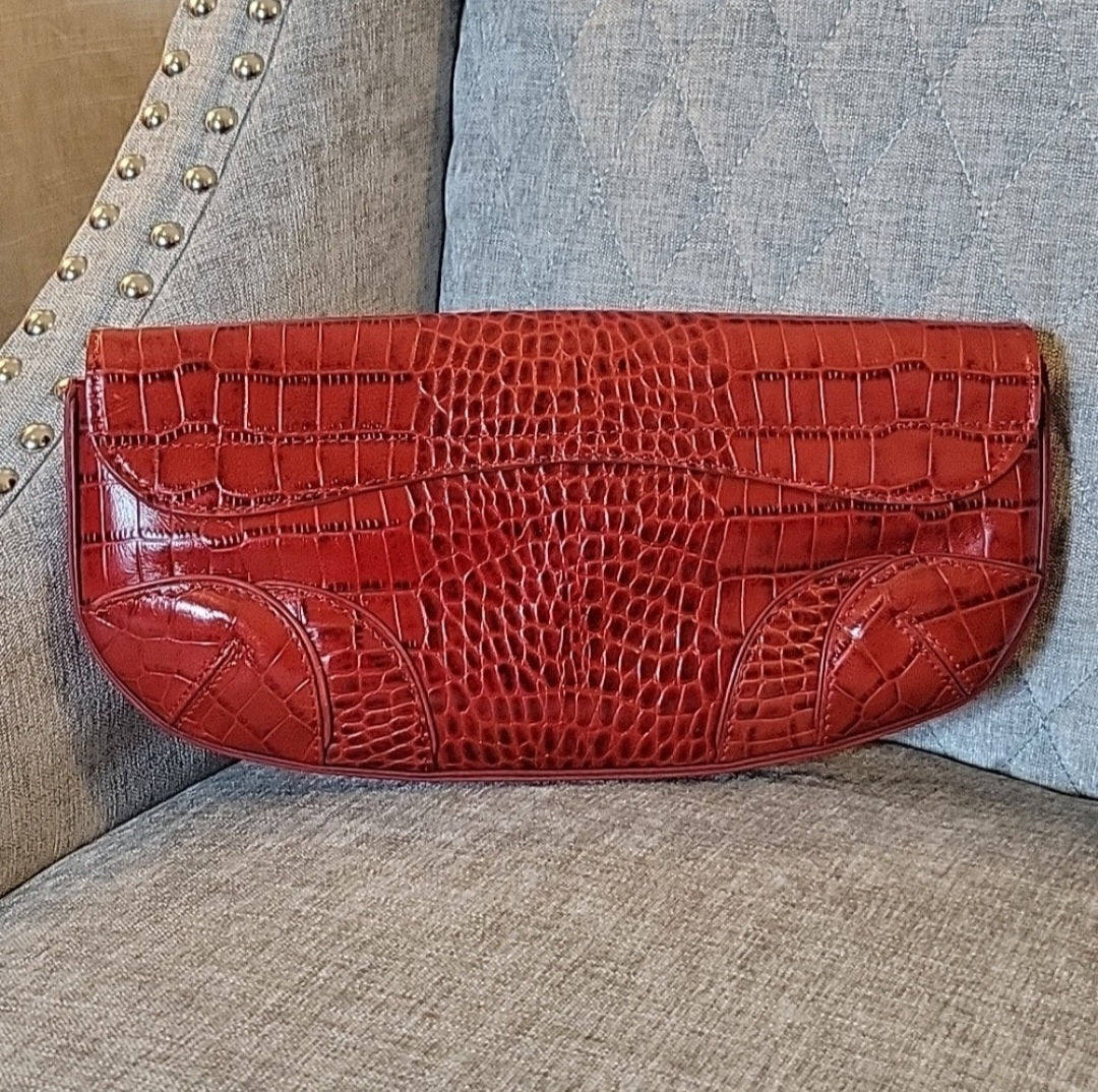 Red Leather Clutch