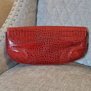 Red Leather Clutch