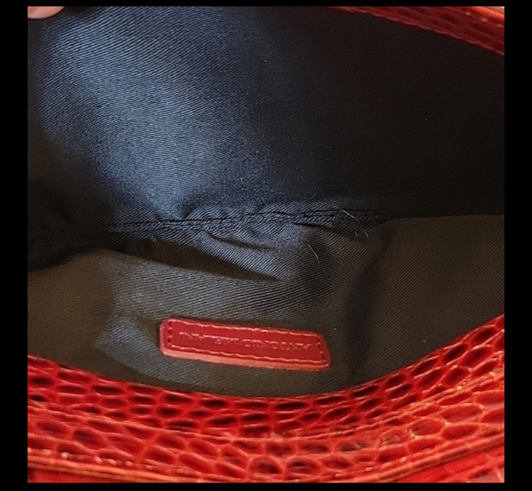 Red Leather Clutch