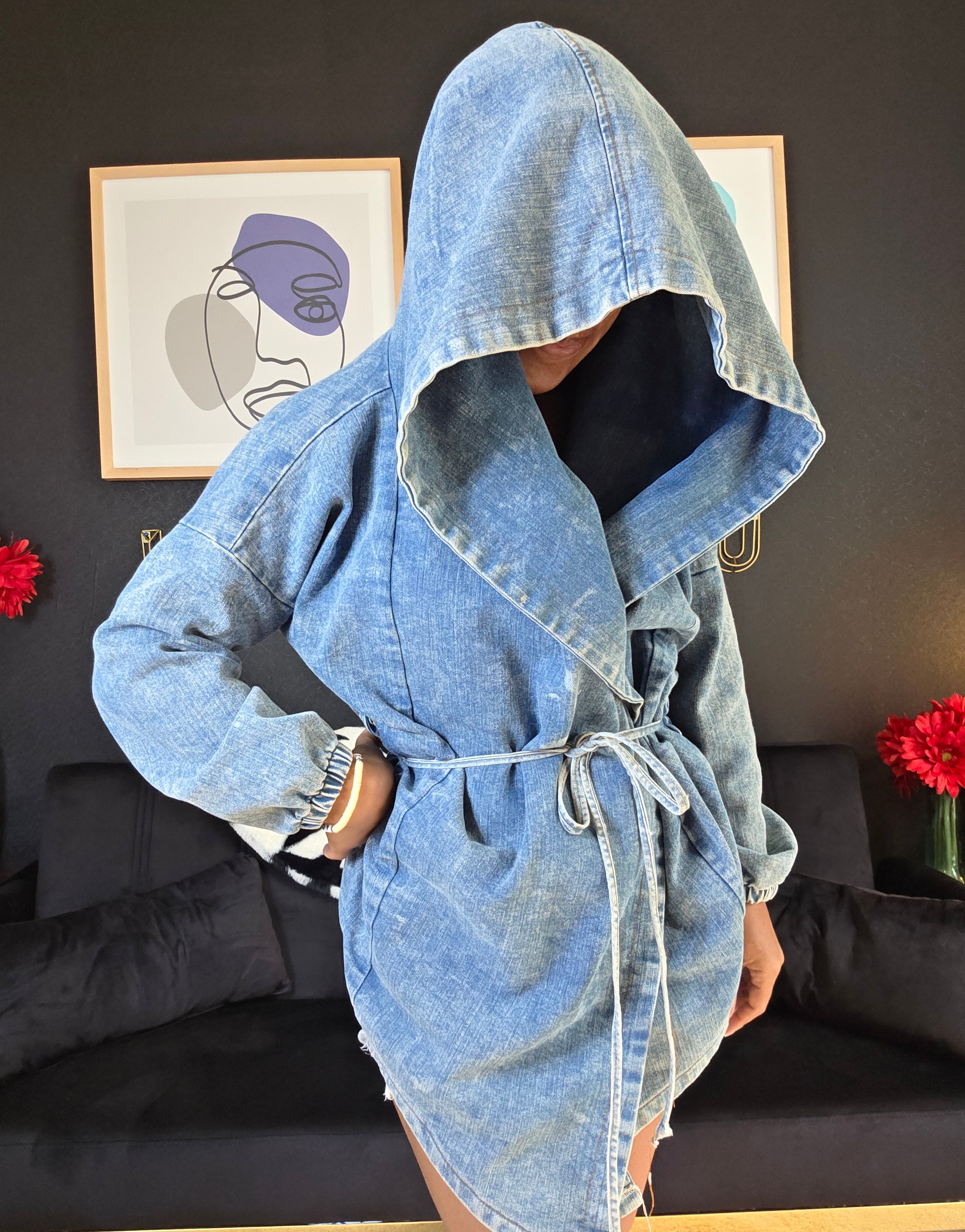 Denim Hood Jacket