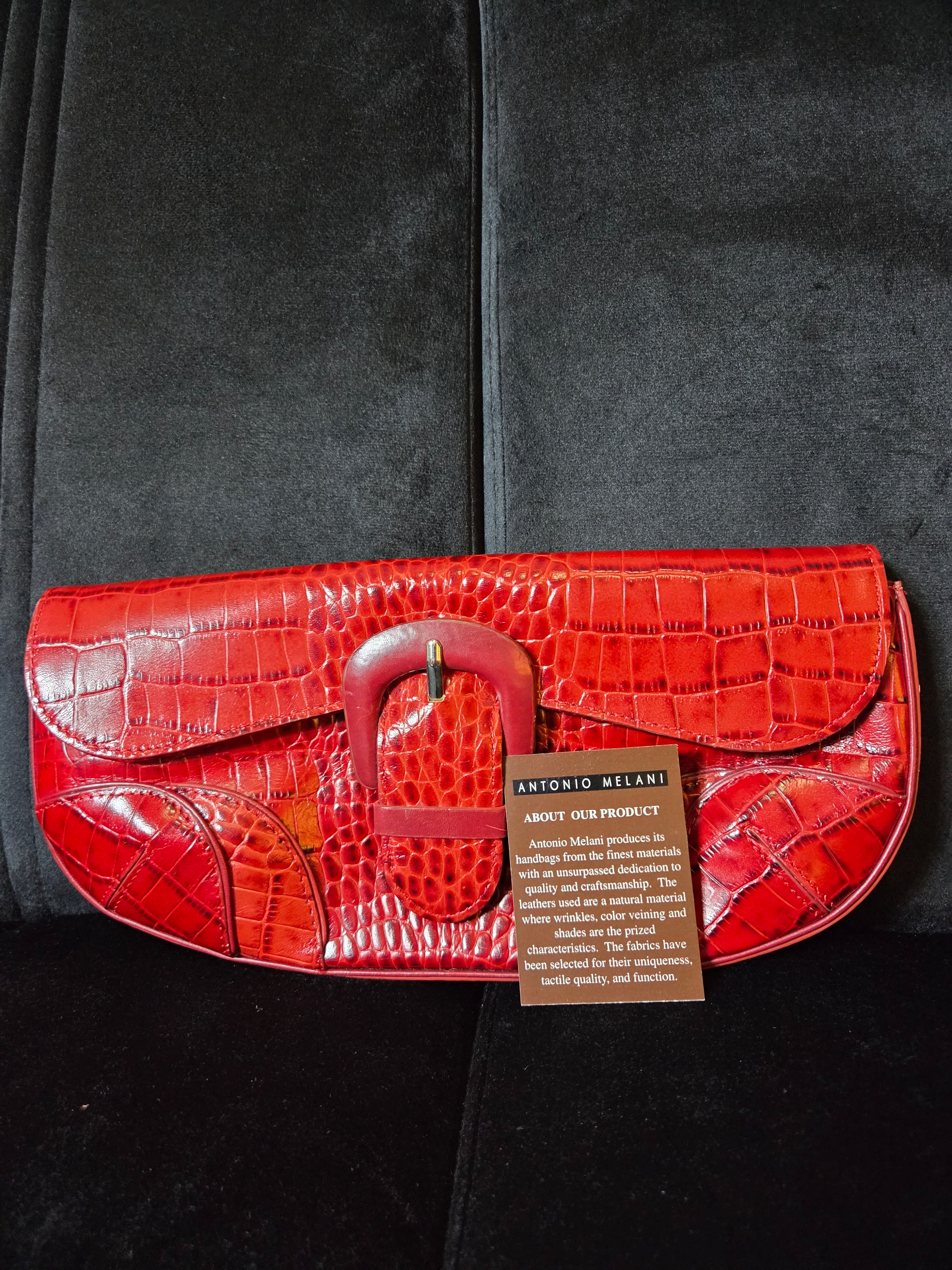 Red Leather Clutch