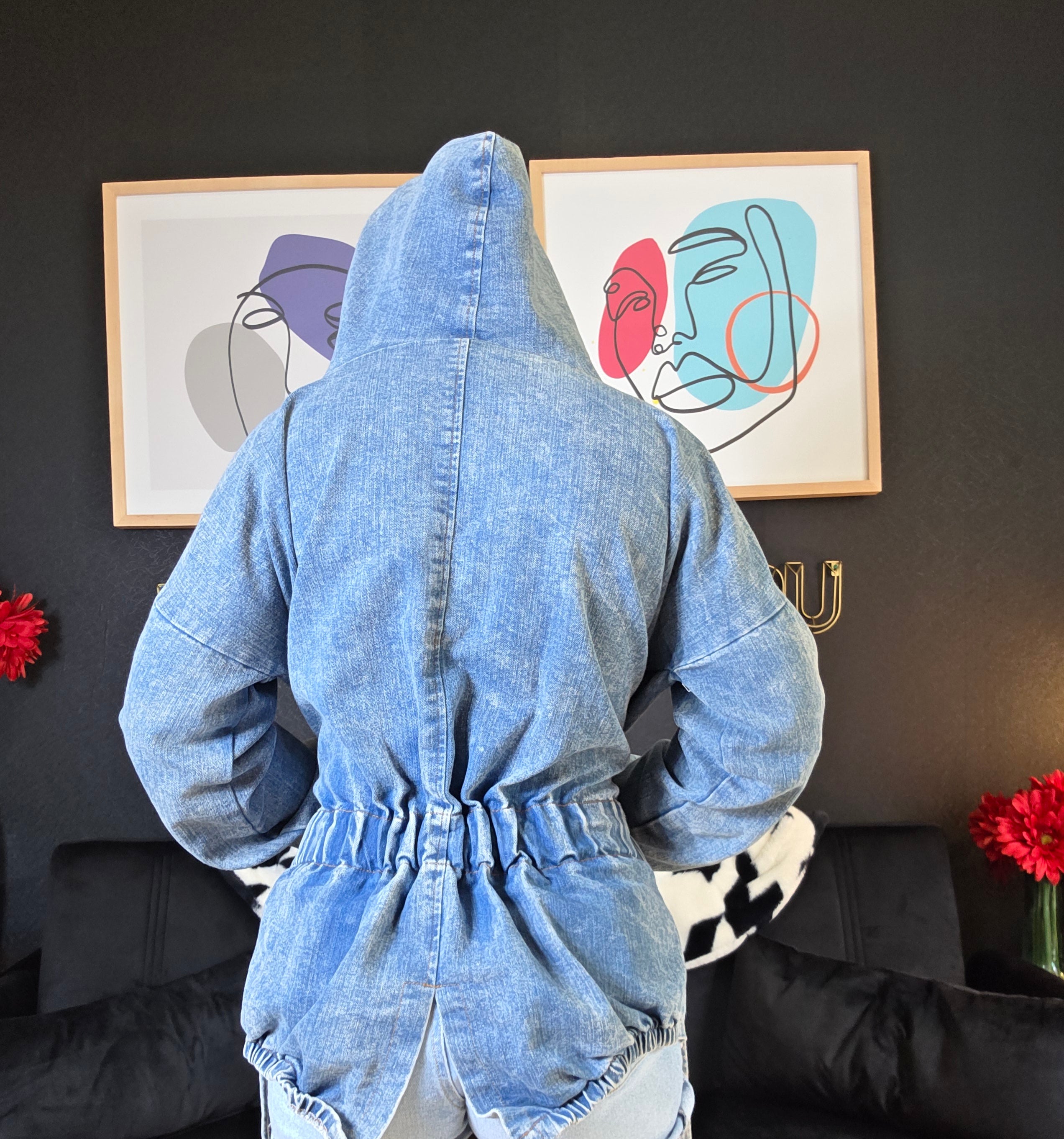 Denim Hood Jacket