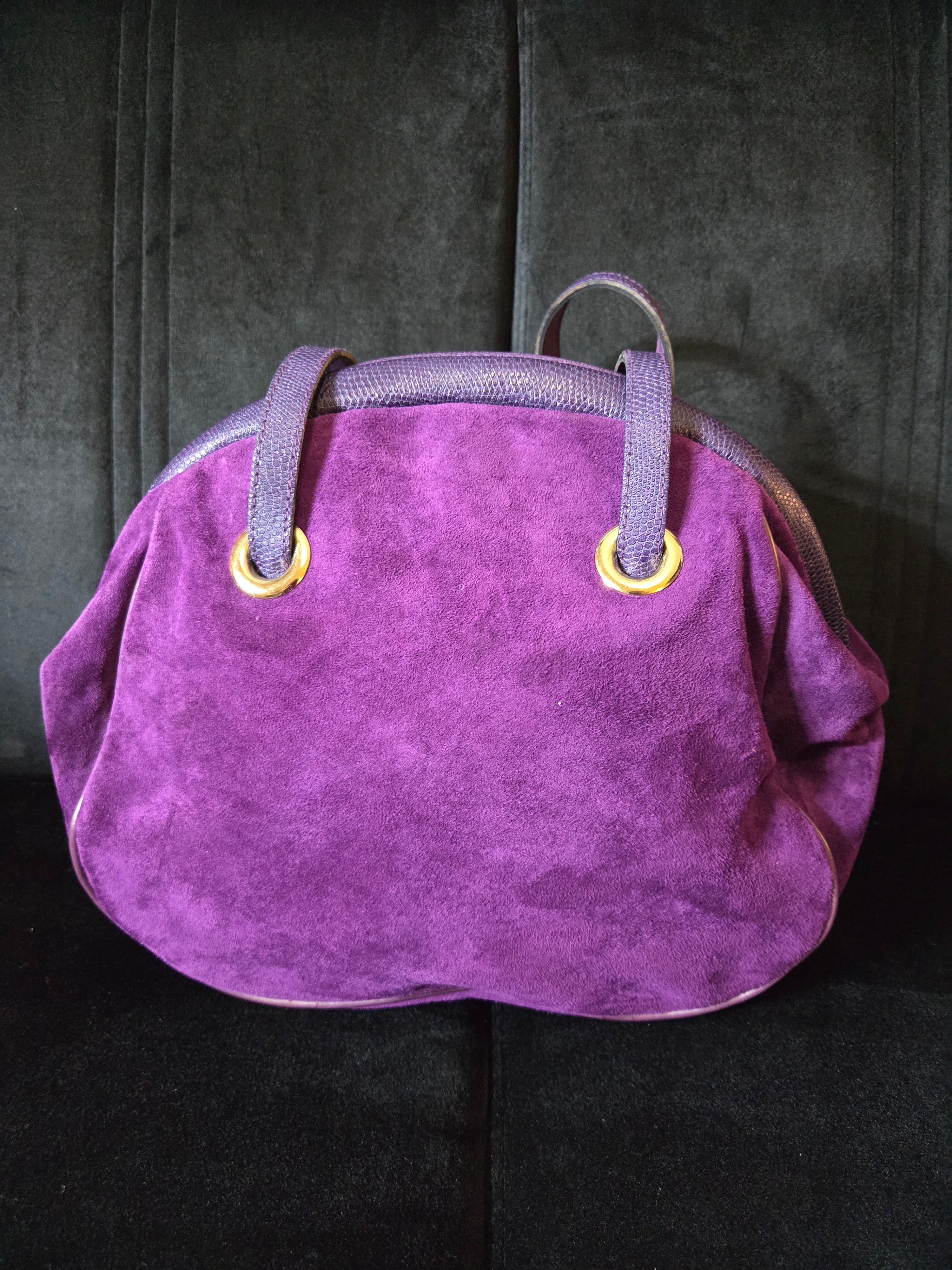 Vintage Richmark Purple Suade Shoulder Bag