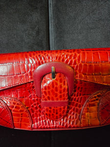 Red Leather Clutch