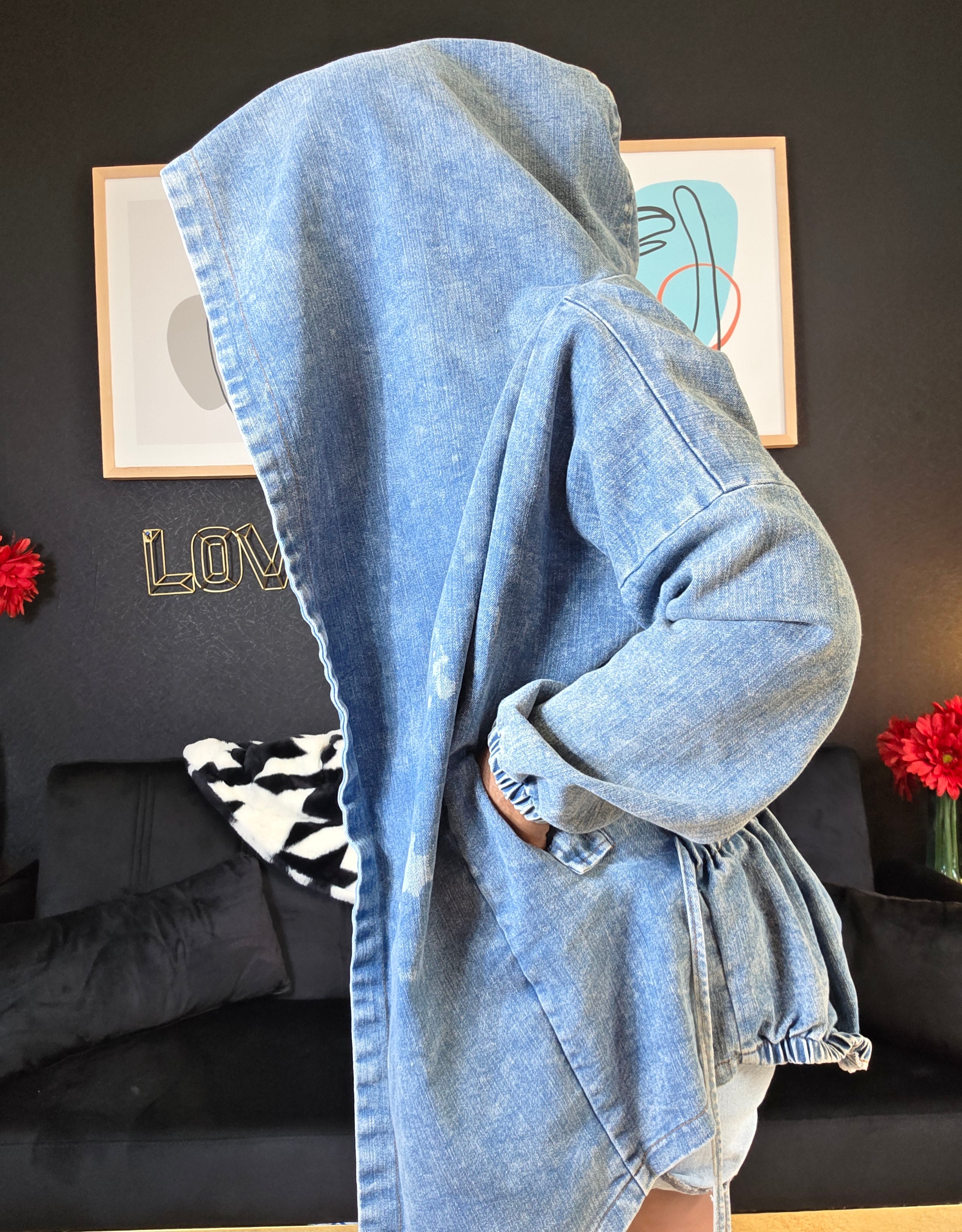 Denim Hood Jacket