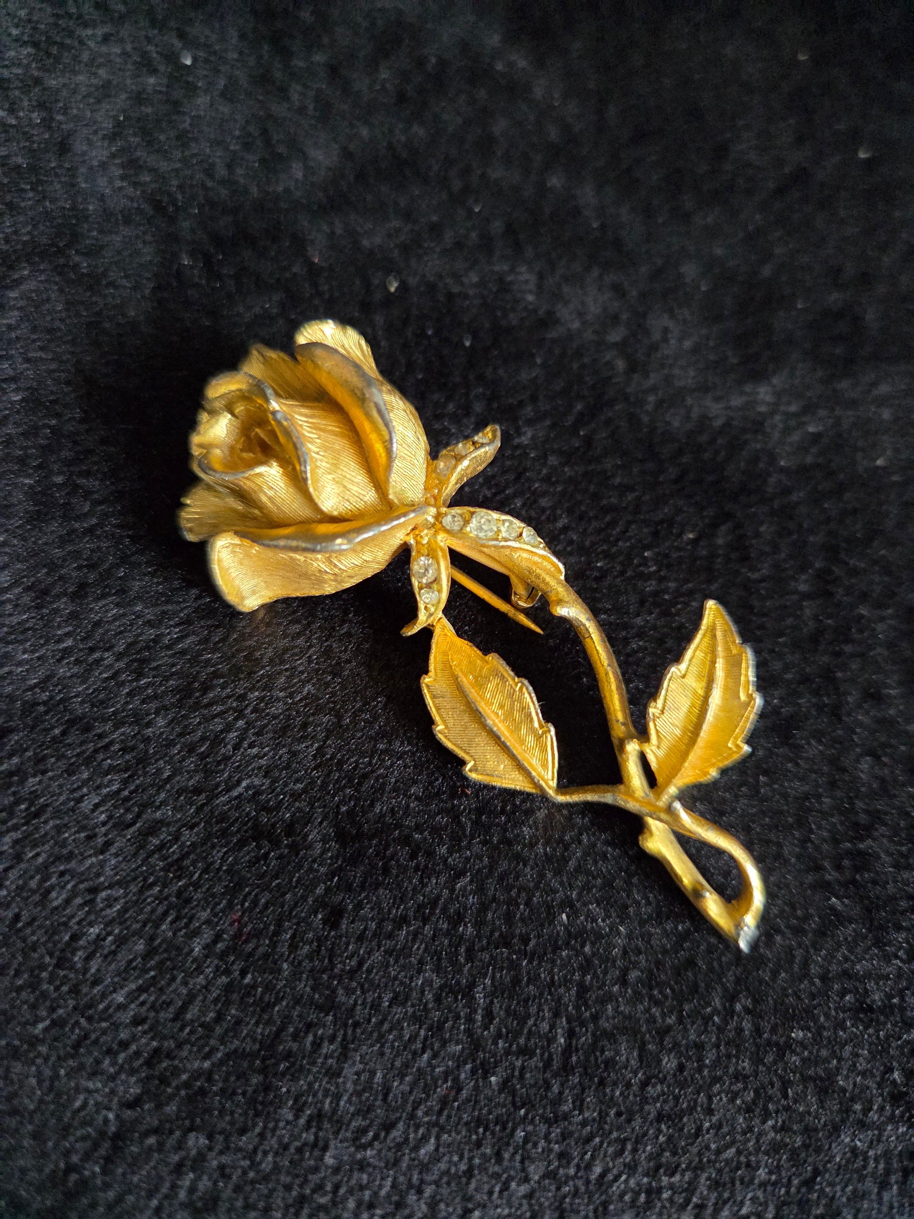 Rose Goldtone Brooch Pin