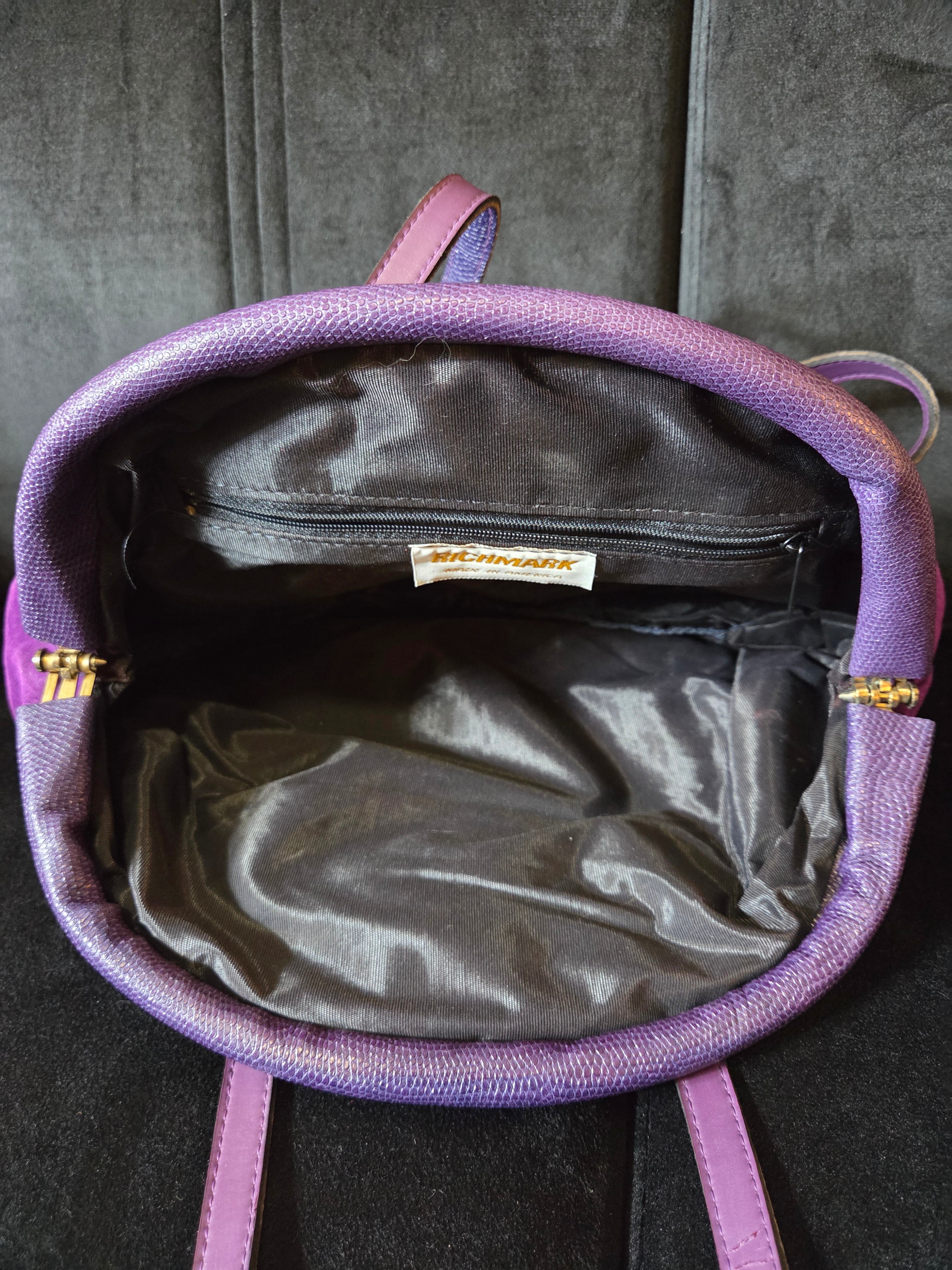 Vintage Richmark Purple Suade Shoulder Bag